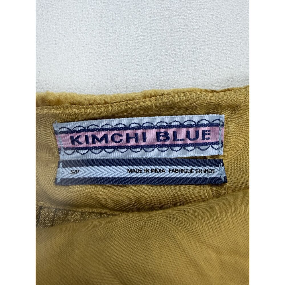 Kimchi Blue Velvet Embroidered Tiered Mini Dress Sz S - Picture 4 of 7